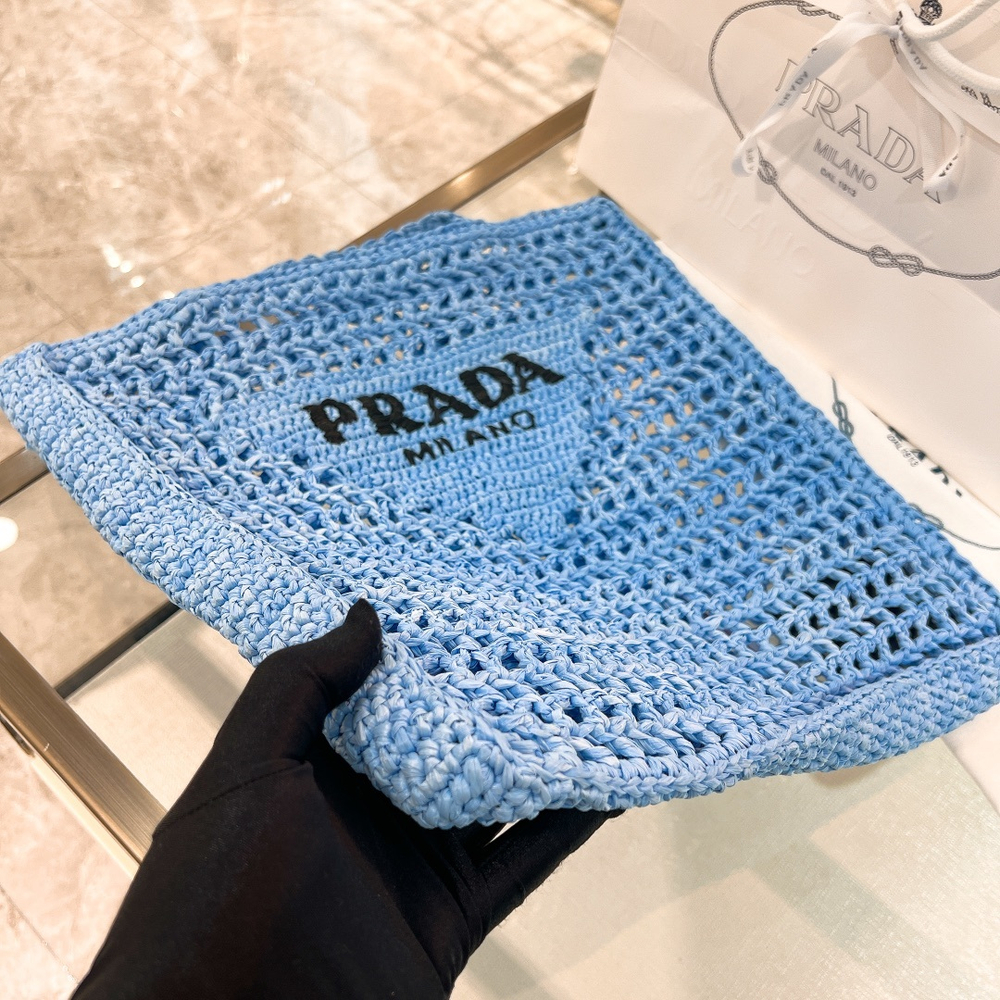 Prada Crochet Tote Bag 38 cm