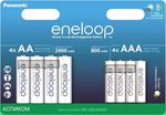 Аккумулятор Panasonic Eneloop AA 2000mAh + AAA 800mAh (BK-3MCDE+BK-4MCDE/8CP)