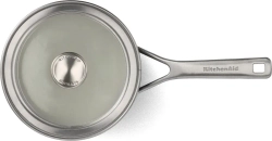 KitchenAid Кастрюля Steel Core Enamel 18 см 2 л с крышкой матовая черная