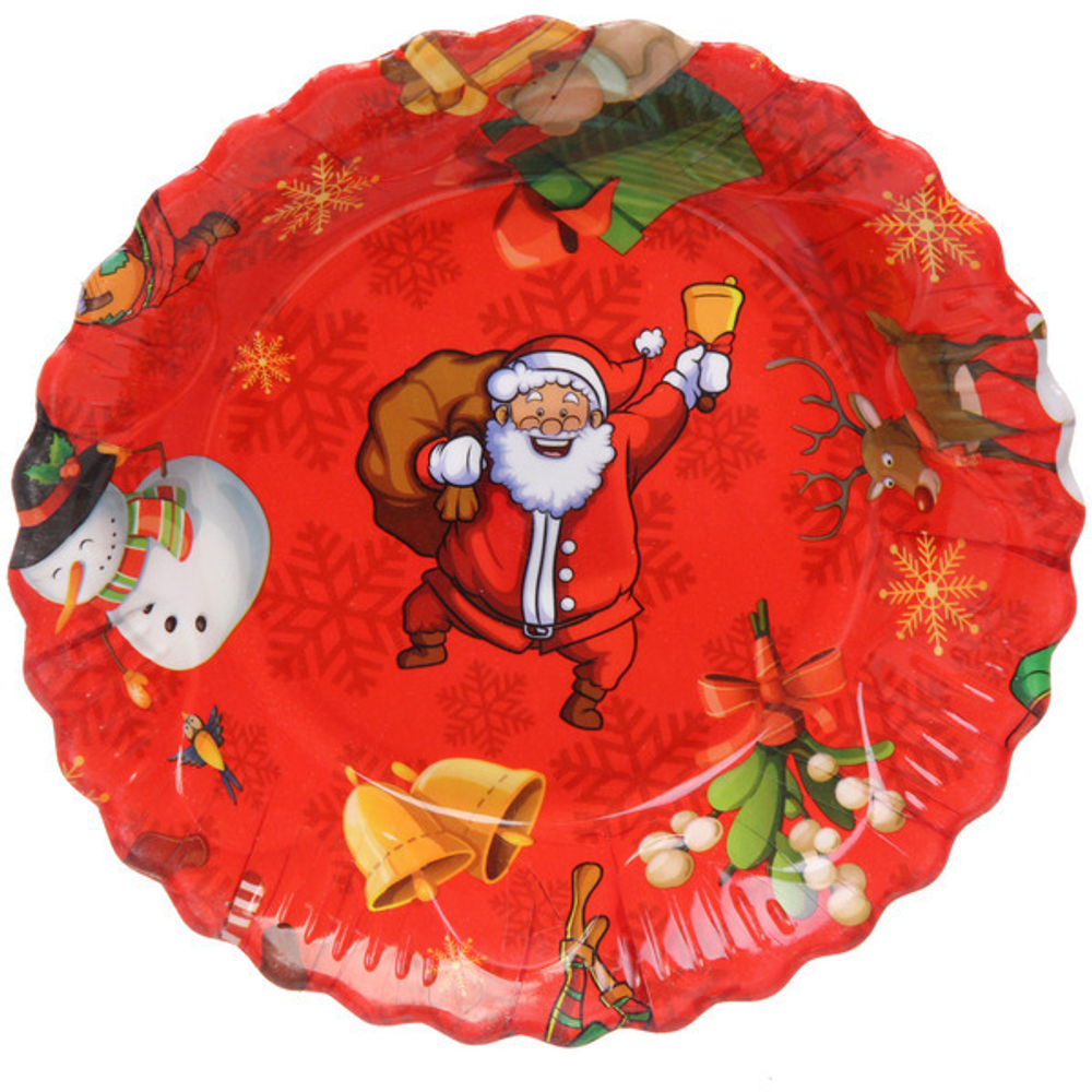 Поднос пластиковый «Новогодний праздник» 22,8*3,5см