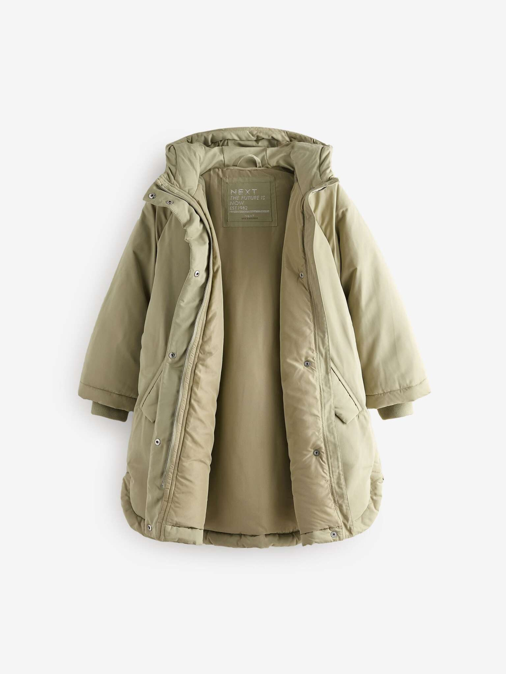Куртка утепленная с капюшоном для девочки Next E25-190, Хаки