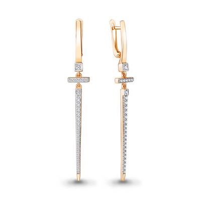 942870Ак Серьги из Золота с бриллиантами