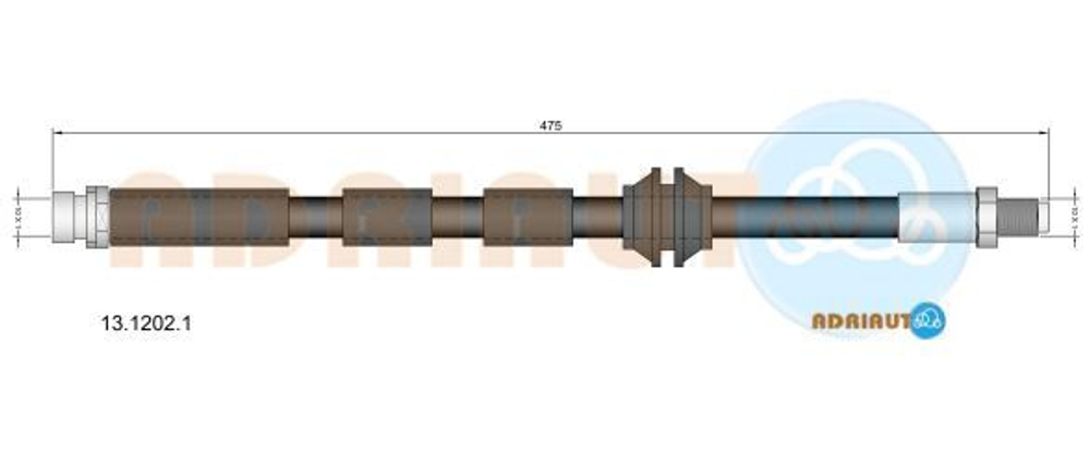 A.B.S. - 1312021-ADR - Brake Hose - Na nasem stanju artikl proizvodaca ADRIAUTO.