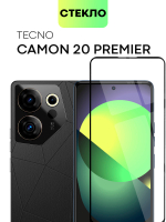 Защитное стекло BROSCORP для Tecno Camon 20 Premier 5G (арт. TCN-C20PREM-FSP-GLASS-BLACK)