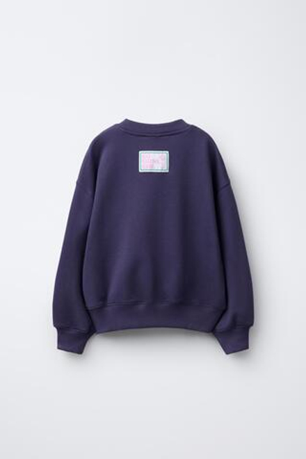 ZARA ТОЛСТОВКА С ВЫШИВКОЙ, ЯРКО-СИНИЙ