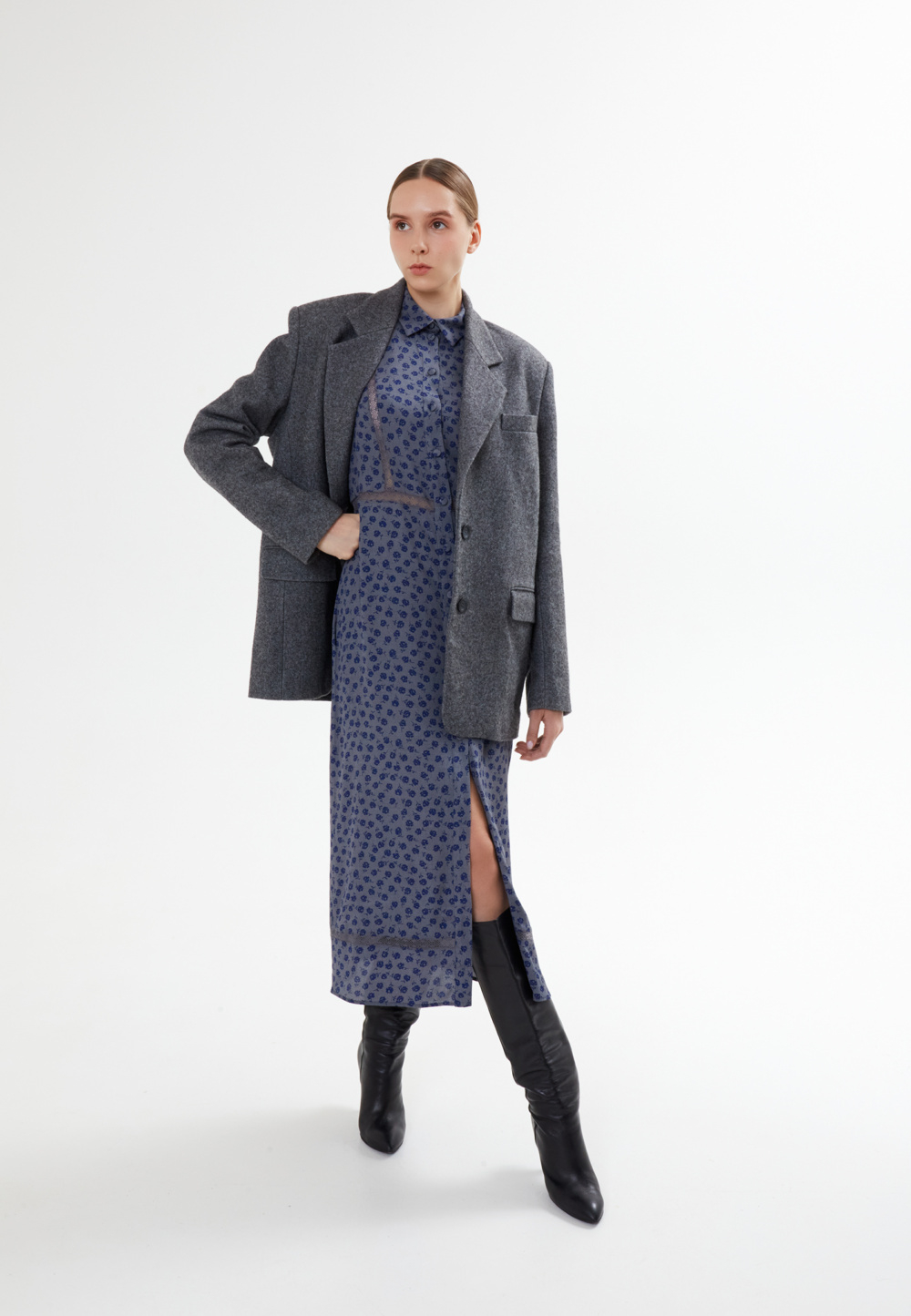 Пиджак серый