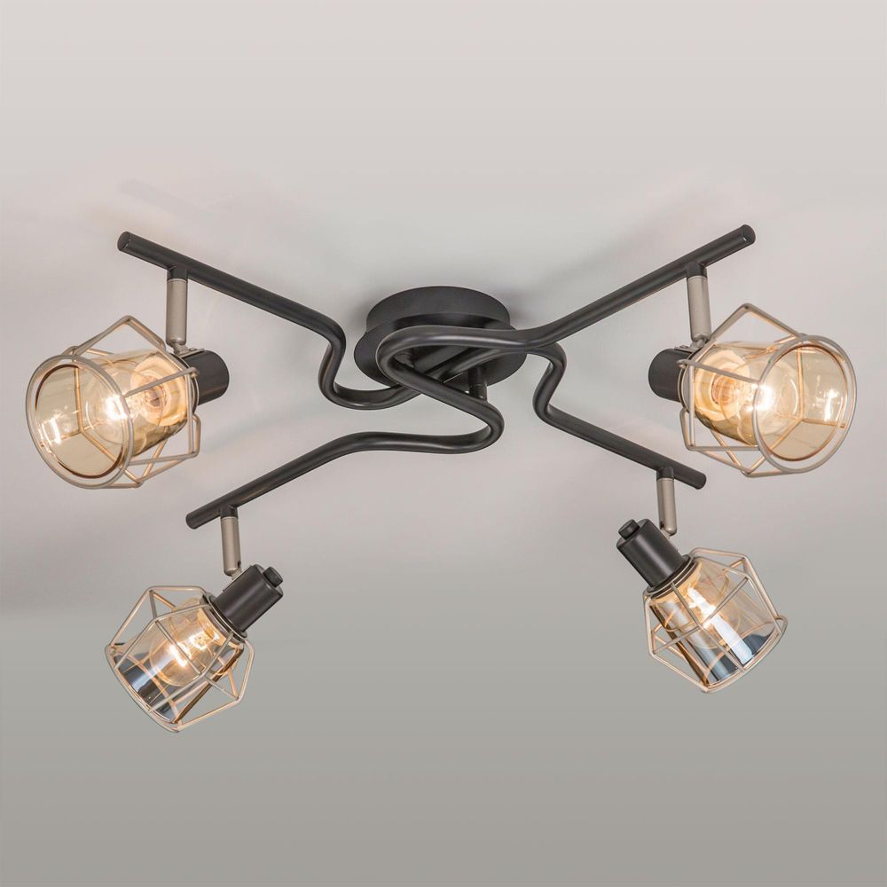 Citilux Таверна CL542541 Люстра потолочная поворотная Чёрная