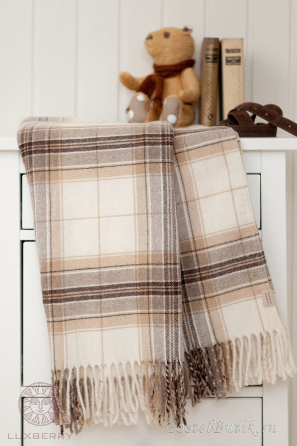 Элитный плед Lux 32 экрю-бежевый от Luxberry