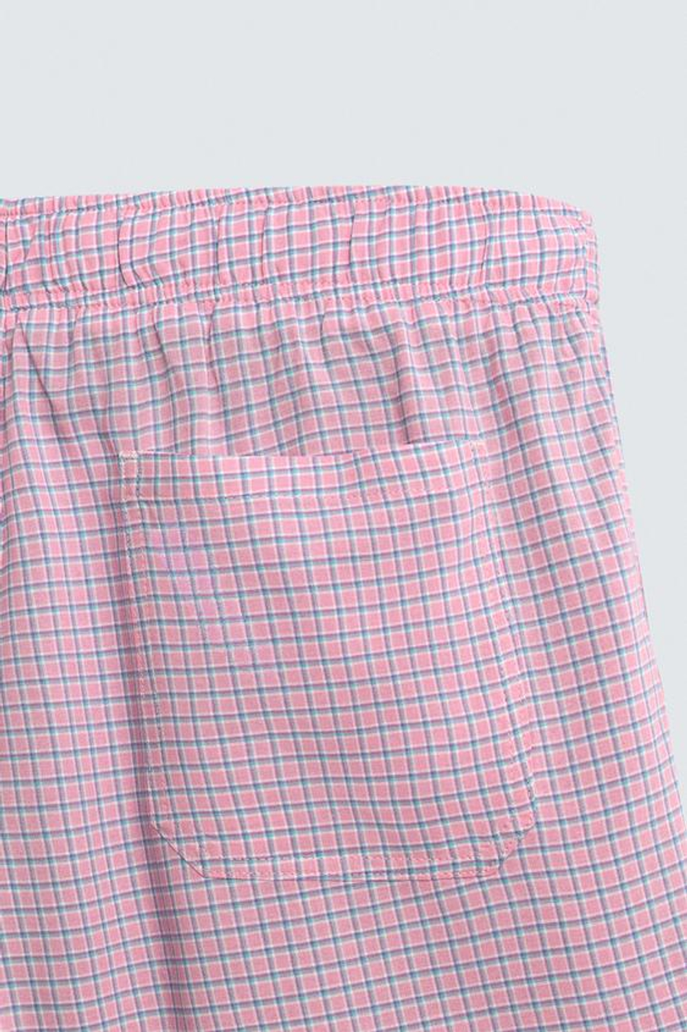ZARA СВОБОДНЫЕ ШОРТЫ В КЛЕТКУ, ОТТЕНКИ РОЗОВОГО