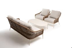 "Венеция" лаунж-зона из искусственного ротанга, цвет соломенный