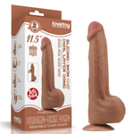 Коричневый фаллоимитатор 11.5 King Sized Sliding Skin Dual Layer Dong - 29 см. (Цвет: коричневый)
