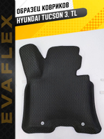 Коврики EVA для Hyundai Tucson 3 поколение (03.2015 - 02.2021) - Комплект в салон - 3D С бортиками - Черный - Черный кант