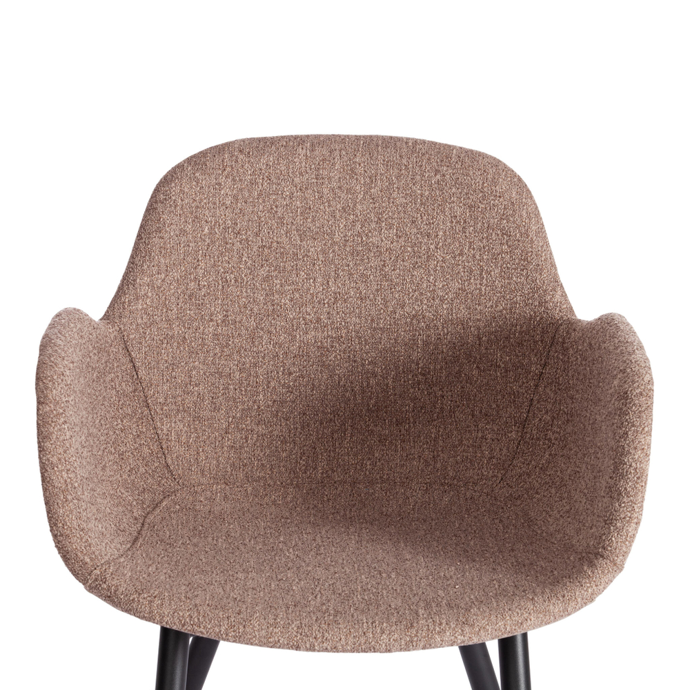 Кресло VALENTINO (mod. PC45-2) / 1 шт. в упаковке металл/экокожа/ткань, 55 х 58 х 81 см, Brown (коричневый)/чёрный