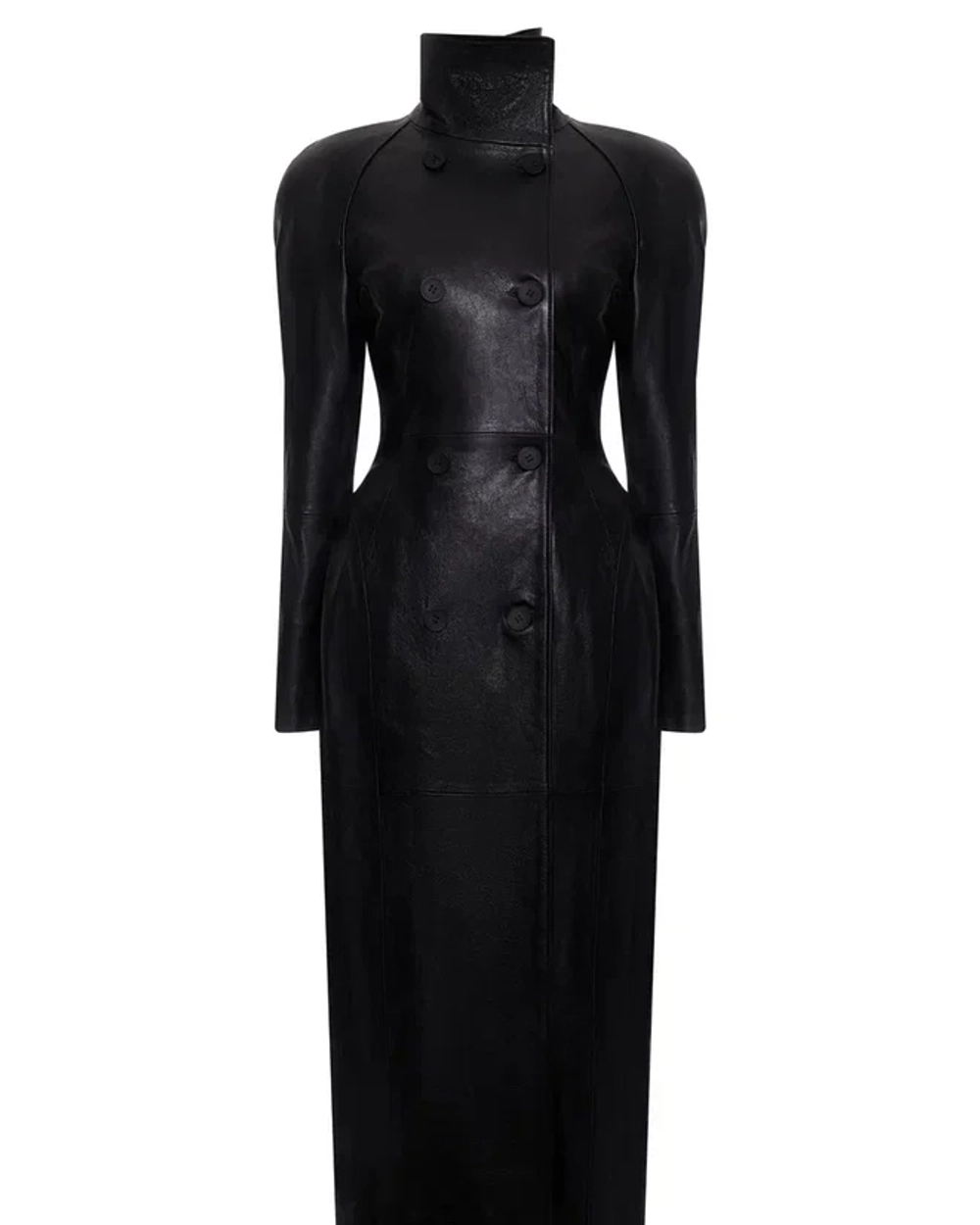 Кожаный тренч, Черный