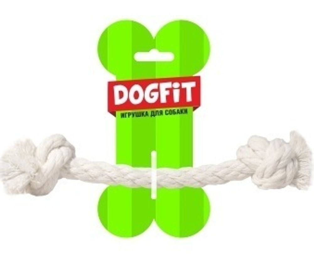 Грейфер DOGFIT из х/б каната прямой 2 узла 21 см D 14 мм