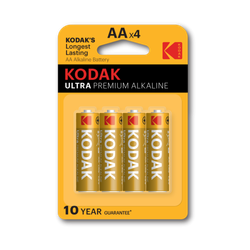 Батарейки Kodak LR6-4BL ULTRA PREMIUM Alkaline [ KAA-4 UD] | Батарейки Щелочные (Алкалиновые)