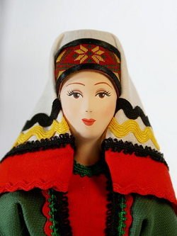 Кукла фарфоровая Удмуртка, Вятская губерния