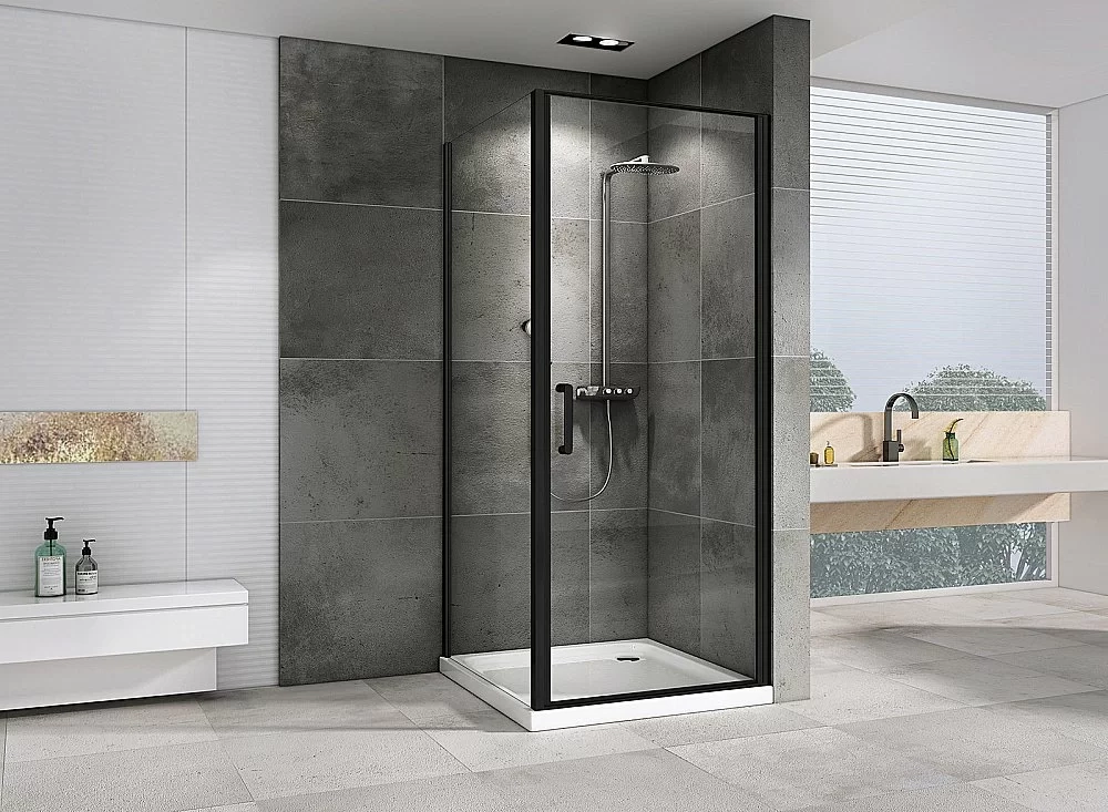 Душевой уголок ABBER Sonnenstrand AG04090B-S85B 90x85 стекло прозрачное/профиль черный
