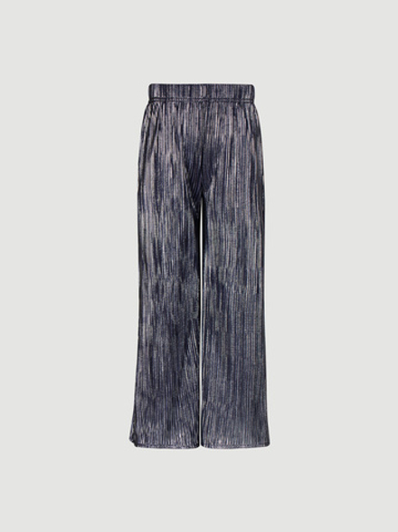 Брюки из фактурного полотна Mjölk Blue Silver