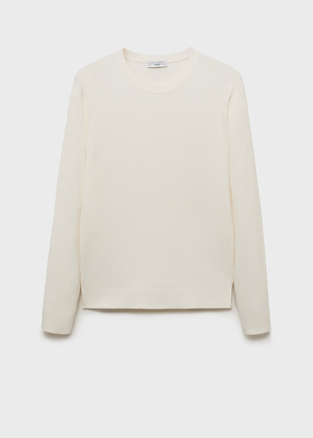 Хлопковый джемпер из тонкого трикотажа в рубчик