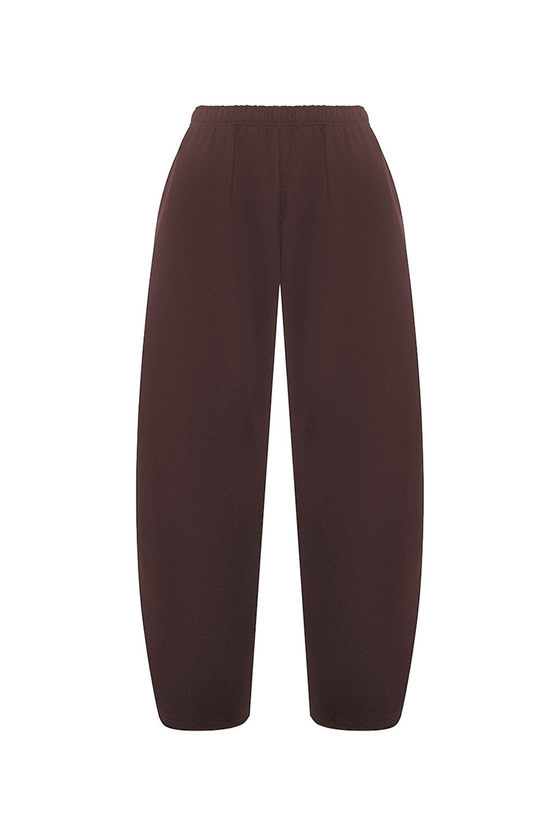 Штаны бананы утеплённые Баклажан