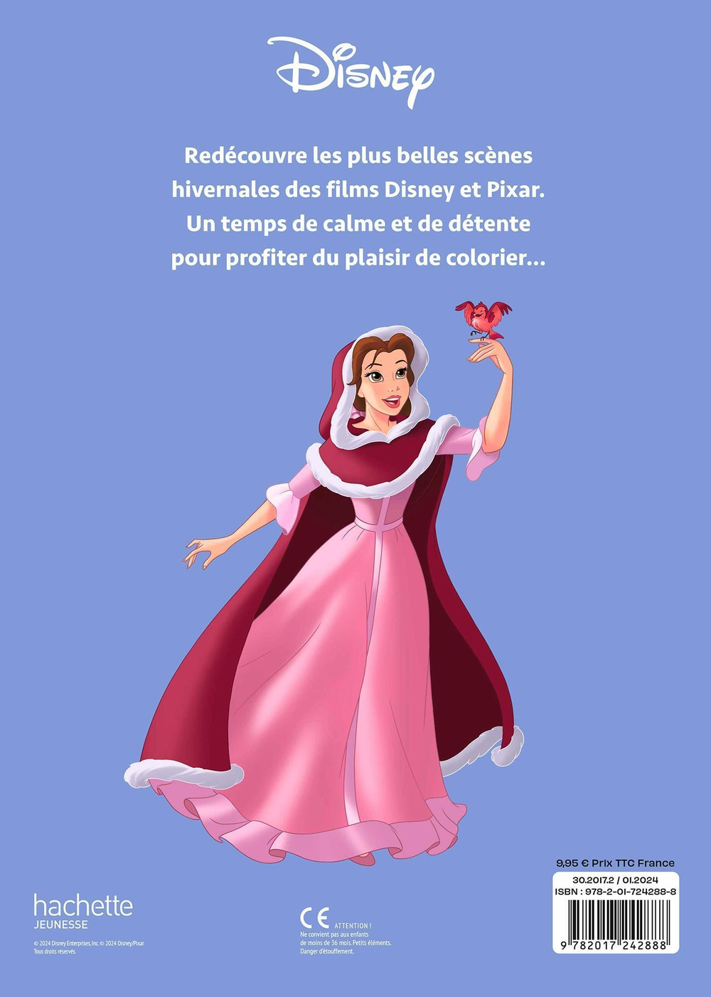 Hachette  раскраска по номерам  DISNEY TEENS - Atelier de coloriages - Scènes d'hiver