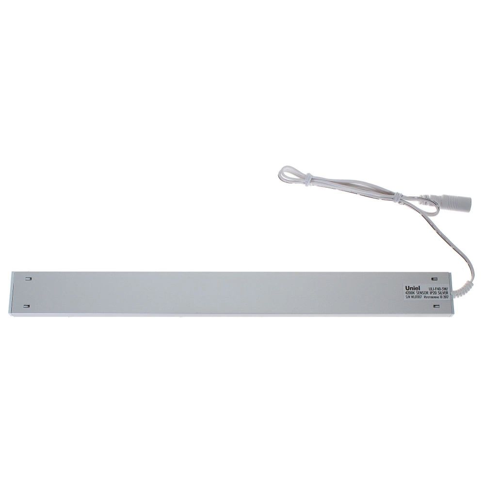 ULI-F40-5W-4200K SENSOR IP20 SILVER Светильник линейный светодиодный ультратонкий. с бесконтактным выключателем. 300Х30х8мм. 210Lm. Серебристый. ТМ Uniel