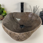 Каменная раковина из речного камня RS-04901 (44*44*15) 0861 из натурального камня