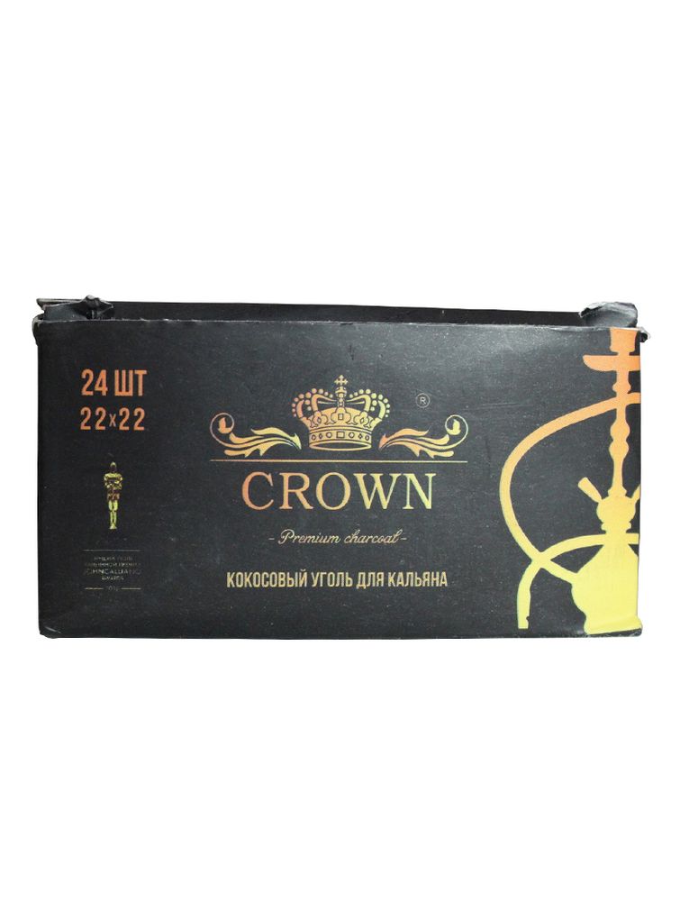 Уголь кокосовый «Crown», 22 мм (24 шт., 0.25 кг.)