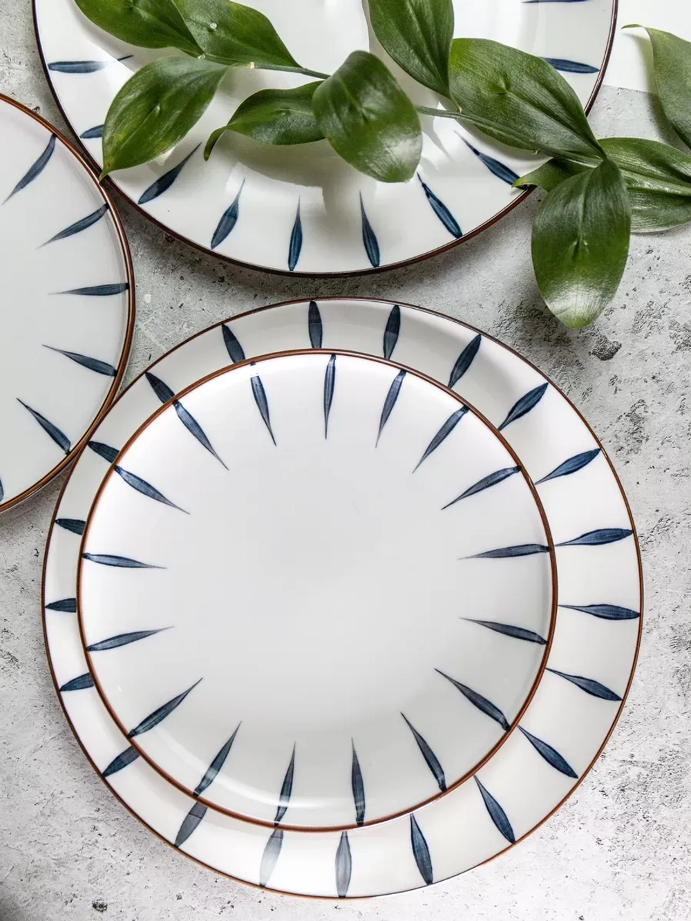 Набор 2 шт тарелок без бортов , 25,5 см, Лепесток