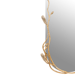 Настенное зеркало Oliva Branch (Олива Бранч) Айвори Мраморное золото