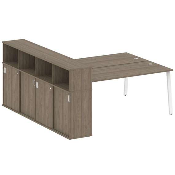 Метал Систем Рабочая станция с шкафом-купе на А-образном м/к БА.РС-СШК-4.5 Т