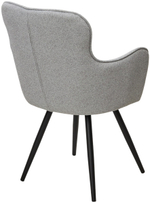Стул М-City DISAUR Altair поворотный на поворотный на 360 градусов, Ns10 Серый, букле, Черный каркас,