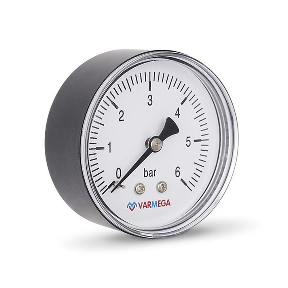 Манометр VARMEGA аксиальный 63 мм, 6 бар, 1/4", VMMT08-630602