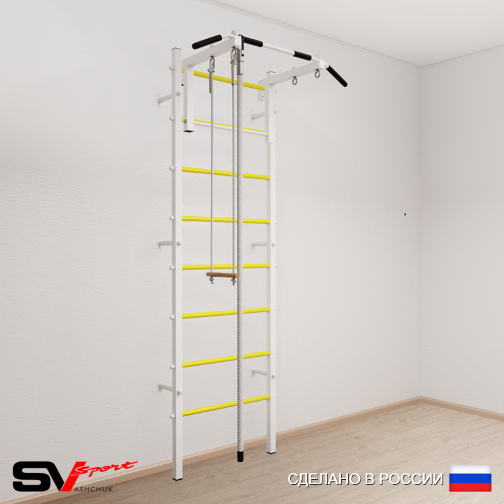 Шведская стенка Sv Sport усиленная 615 (Турник стандарт/Канат/Трапеция)