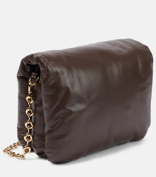 Кожаная сумка Loewe Gate темно-коричневый