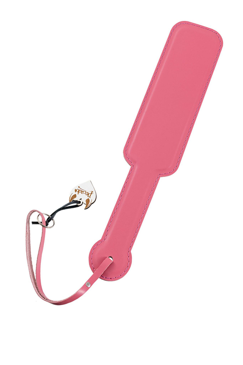 Розовый кожаный пэддл - 37 см.