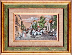 Гравюра "Тройка. Храм Христа Спасителя."