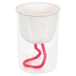 Кашпо ГРЕВИ D95мм H135мм 0,28л с фитильным поливом Белый