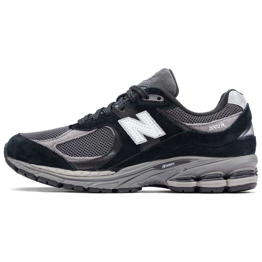 New Balance 2002R Black Dark Grey White
