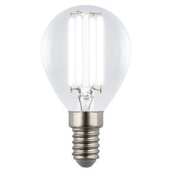LED-G45-4W-4000K-E14-CL GLY01TR Лампа светодиодная. Форма шар. прозрачная. Серия Яркая A++. Белый свет 4000K. Картон. ТМ Uniel