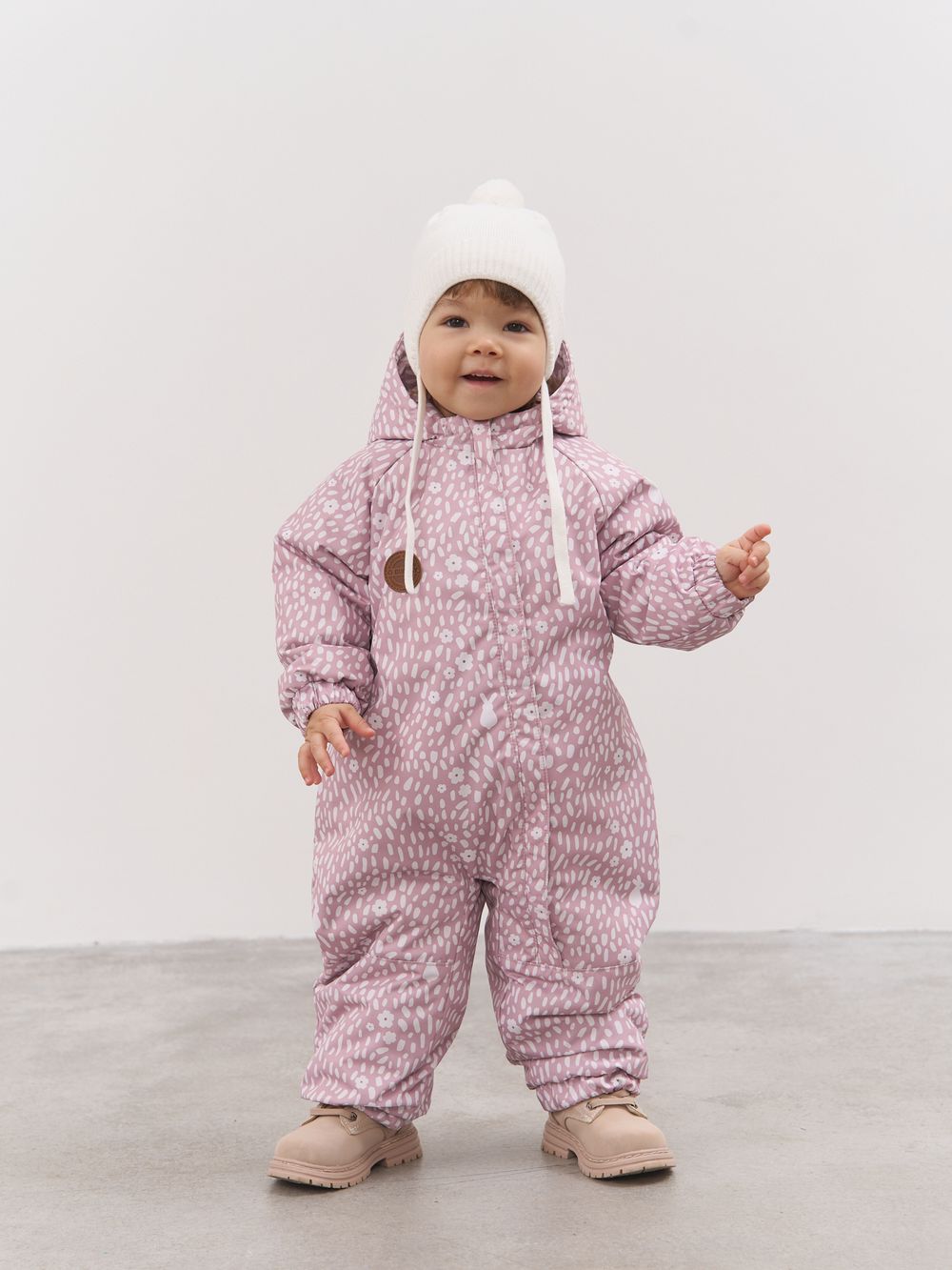 Комбинезон демисезонный мембранный "Солнечные зайчики - розовый" 0+