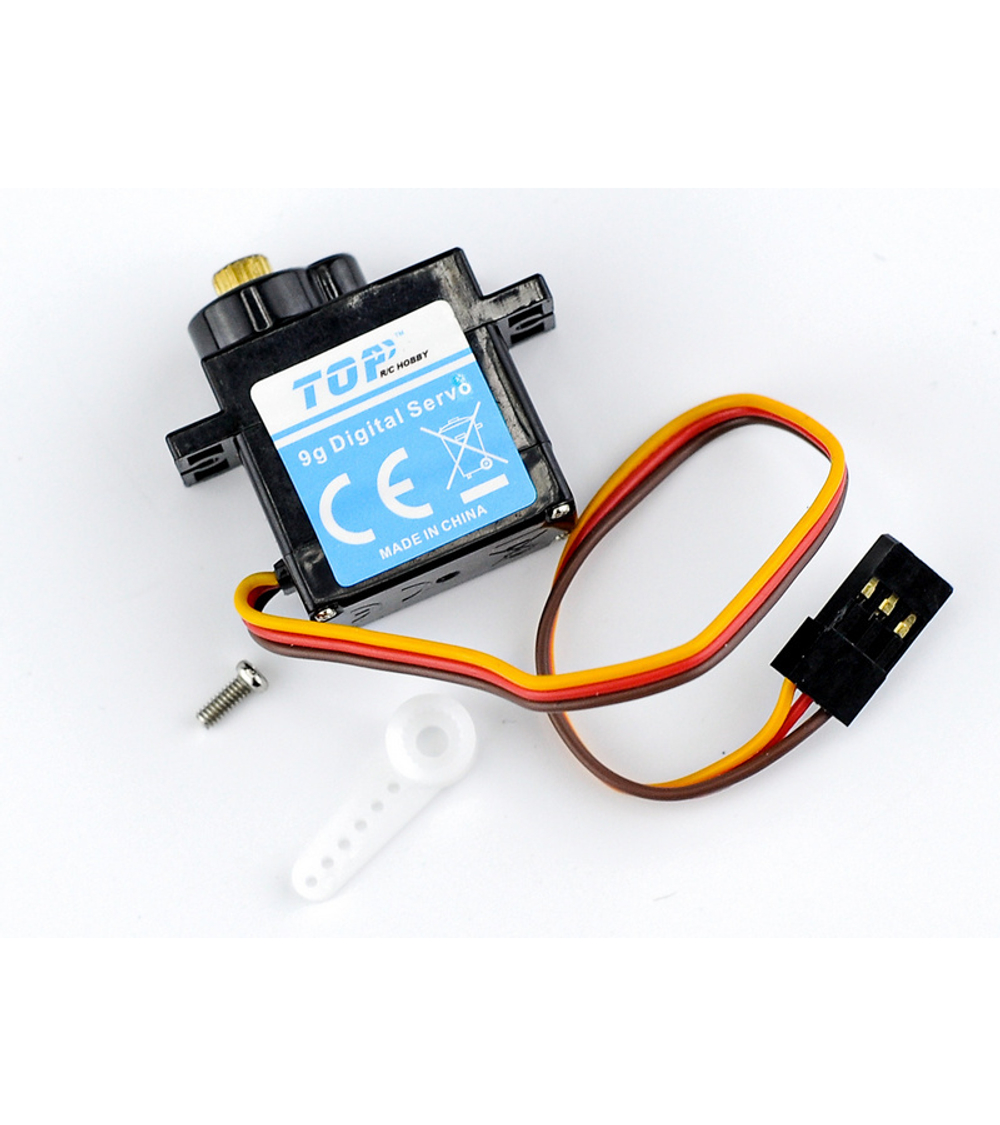 Сервомашинка 9g для планера Top RC Lightning V1 (руль высоты), провод 150мм