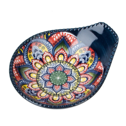 Оливница с ручкой " " (синий) 12х10х3см (min12) (транспортная упаковка)