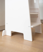 стульчик переносной, степ-стул с ручками, стул для детей высокий белый воск