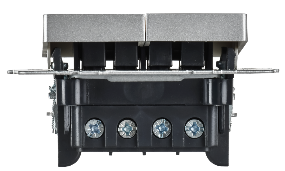 BRITE Выключатель 2-клавишный перекрестный 10А ВС10-2-3-БрА алюминий IEK