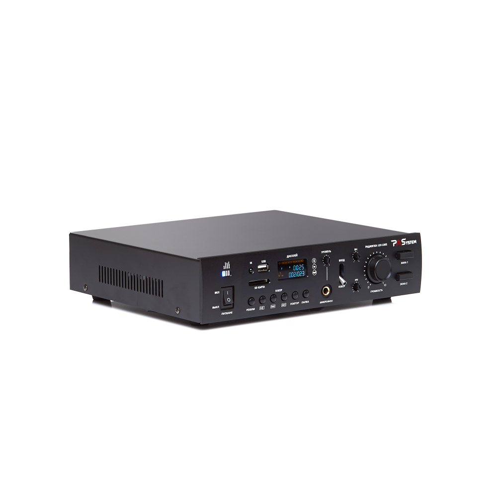 Микшер-усилитель PASystem LEV-100S 2 зоны с MP3/FM/Bluetooth плеером