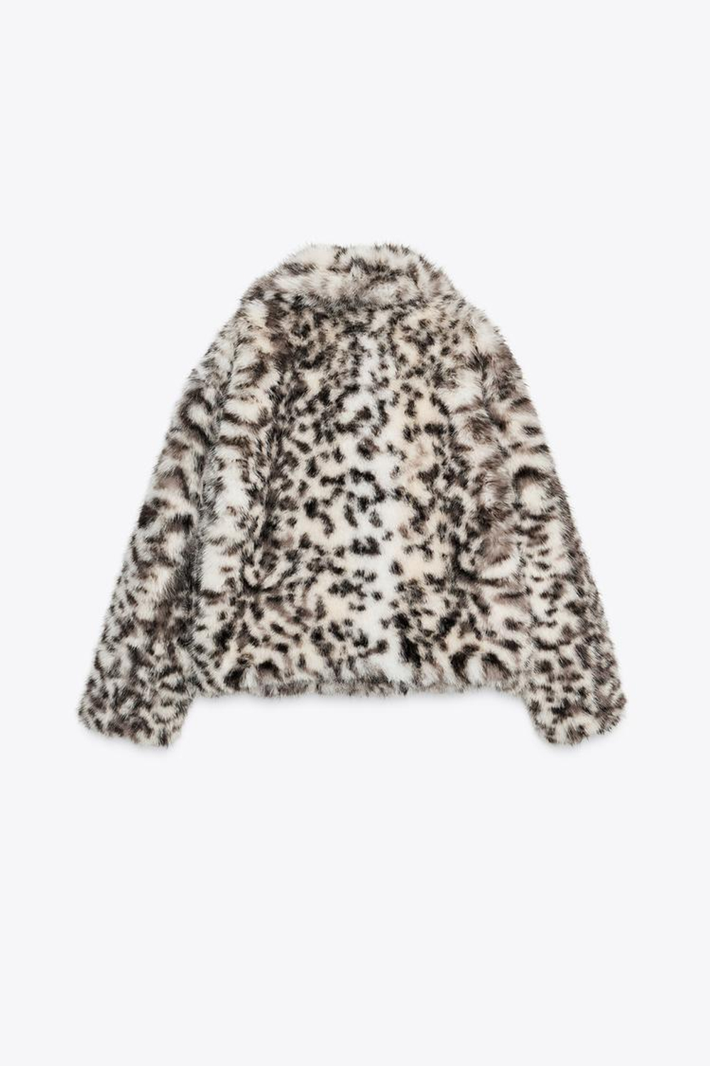 ZARA КОРОТКАЯ ШУБА ИЗ ИСКУССТВЕННОГО МЕХА С АНИМАЛИСТИЧЕСКИМ ПРИНТОМ — ZW COLLECTION, ЛЕОПАРДОВЫЙ