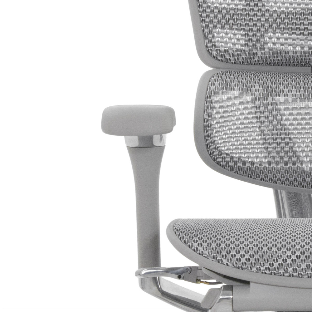 Кресло FALTO Ergohuman Luxury 2 с подножкой ( серый каркас /сетка светлаяT-168-B2 Natural)