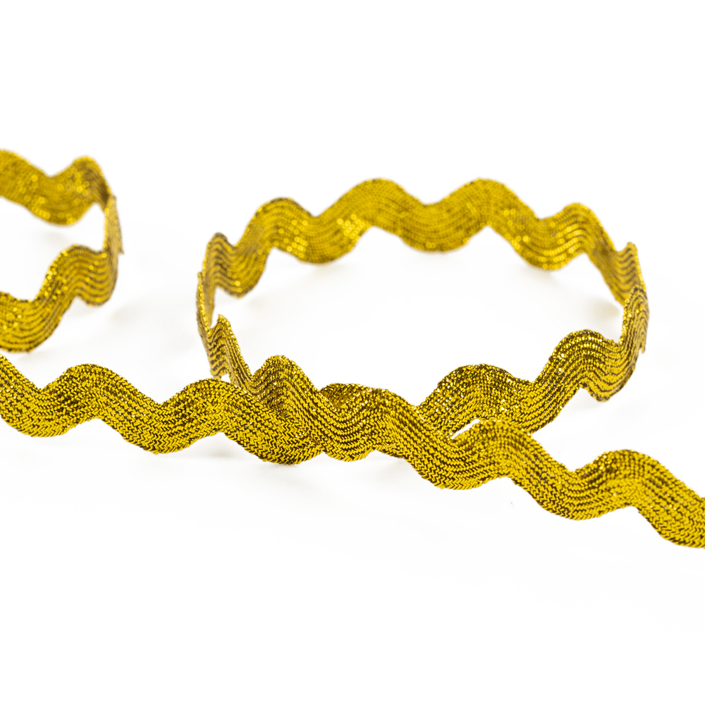 "Gamma"JZ-9M лента декоративная "ЗИГ-ЗАГ" 9 мм, золото